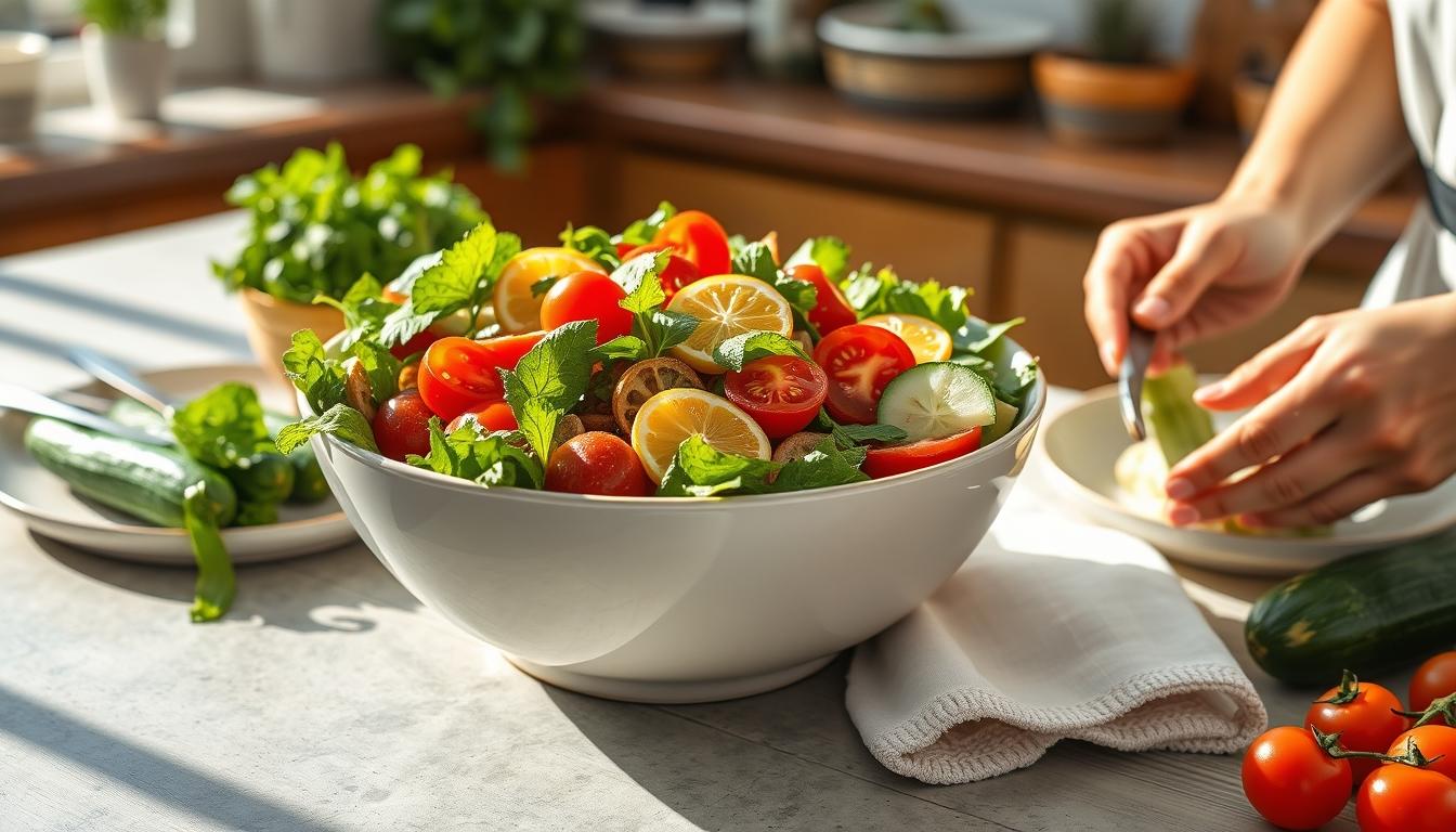 Seasonal meal prepared in a home kitchen